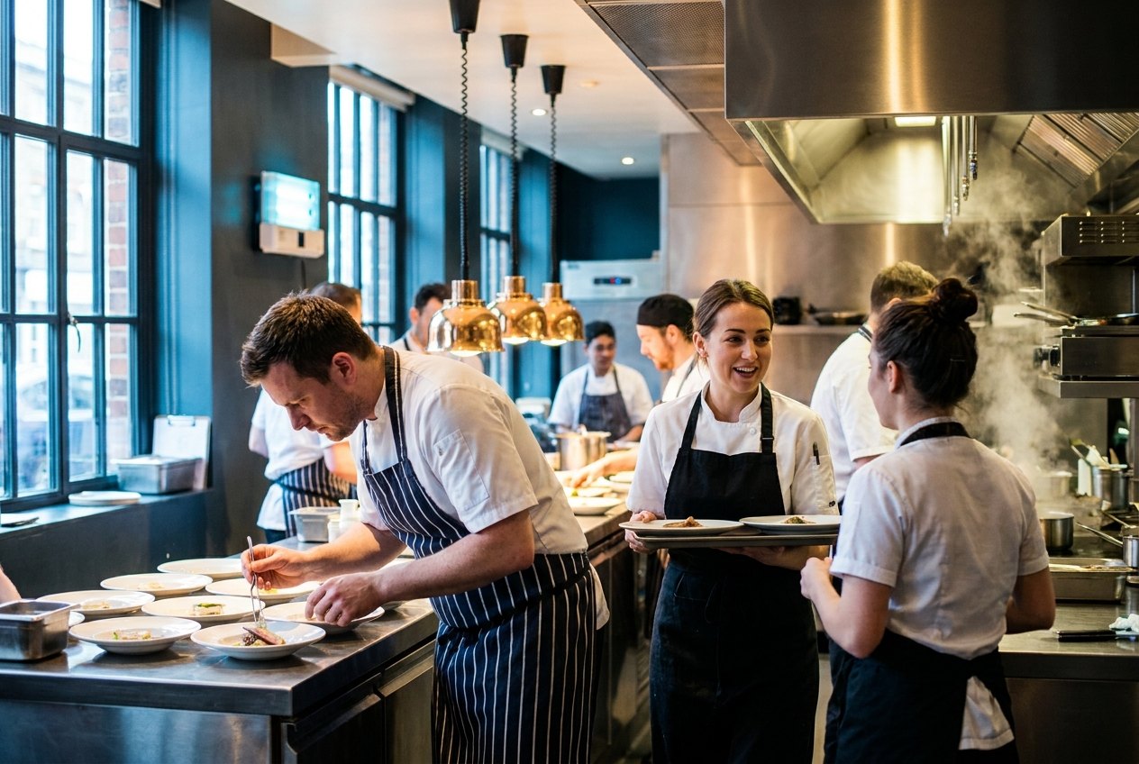 Gedeckter Teller in der Gastronomie
