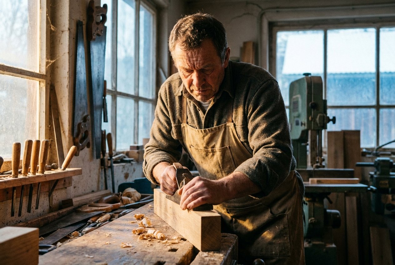 Handwerker mit Werkzeug