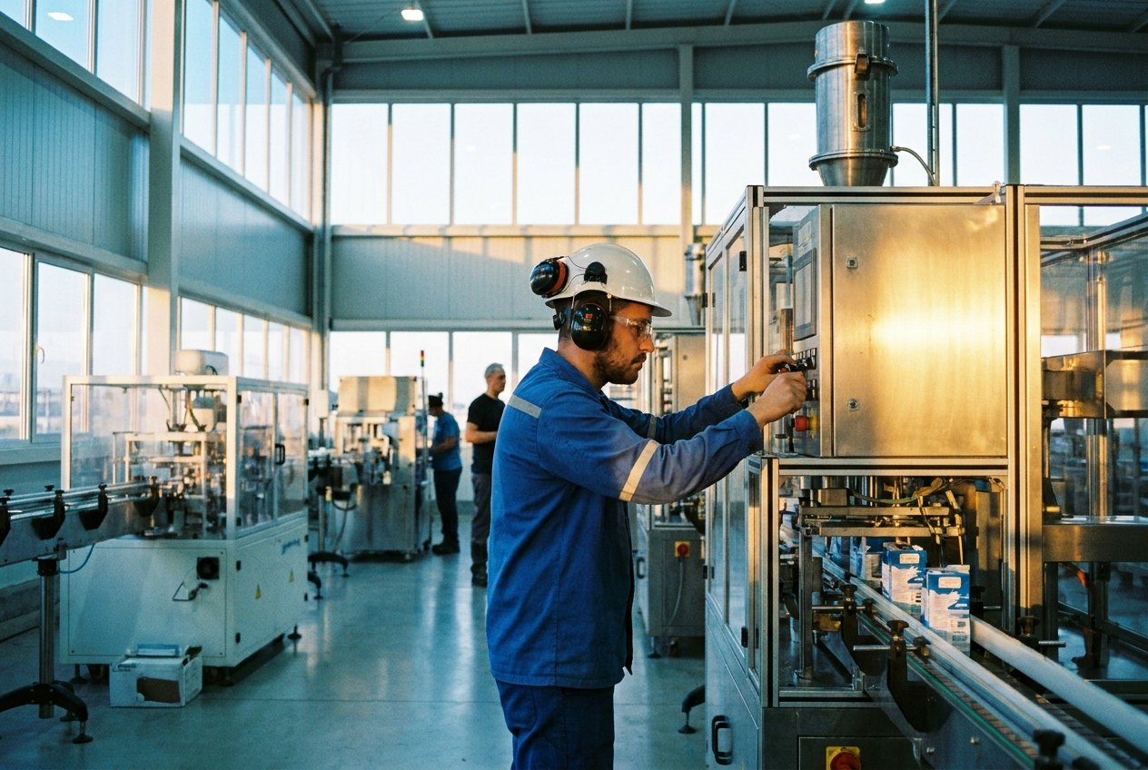 Industrielle Fertigung mit Maschinen